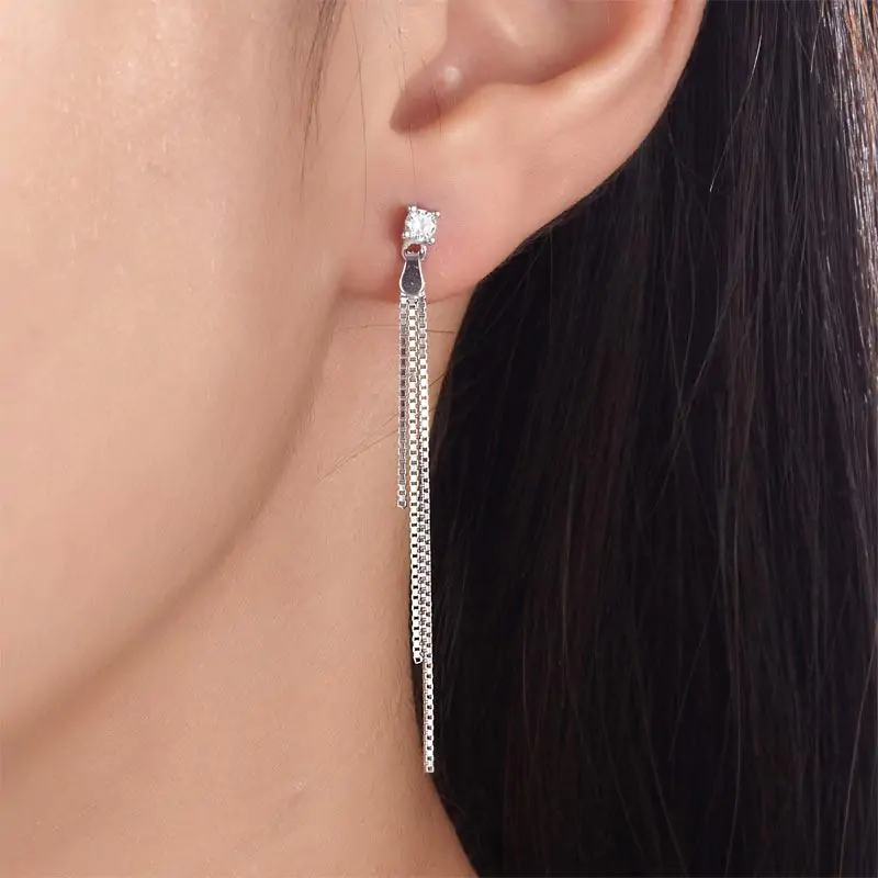 Drop Dangle Sterling Silver Earrings - Image 2