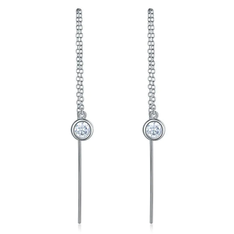 Dangle Drop Sterling Silver Earrings