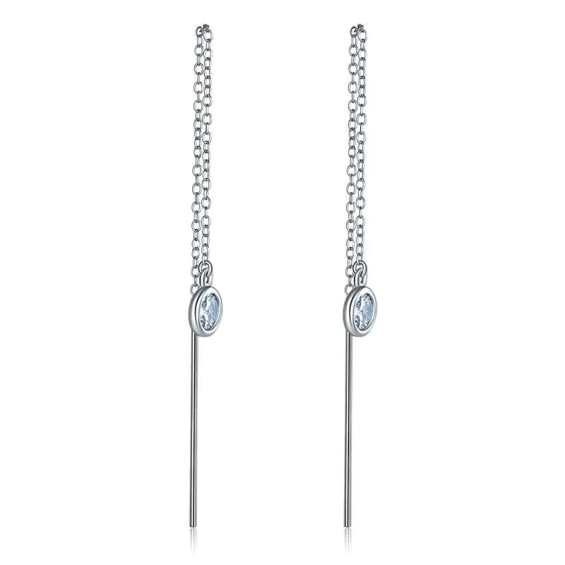 Dangle Drop Sterling Silver Earrings - Image 2