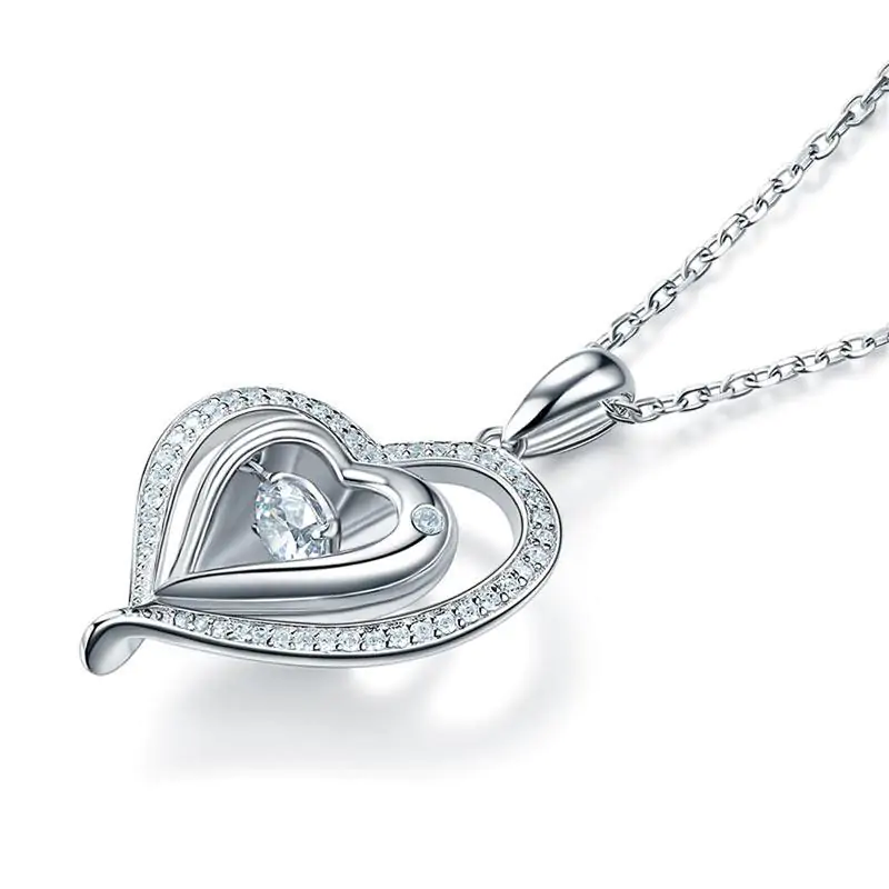 Dancing Stone Heart Pendant Necklace - Image 2