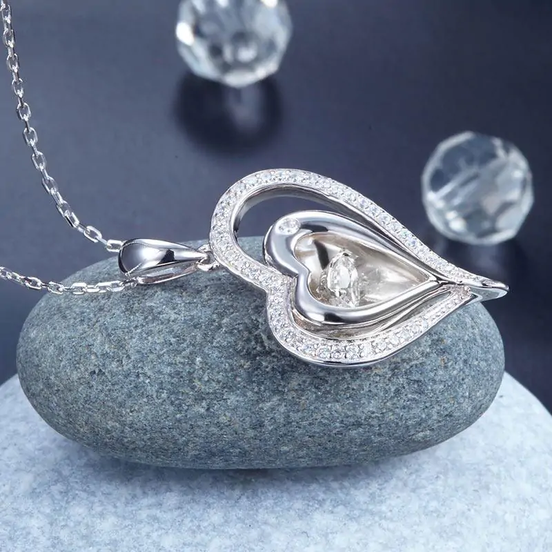 Dancing Stone Heart Pendant Necklace - Image 5
