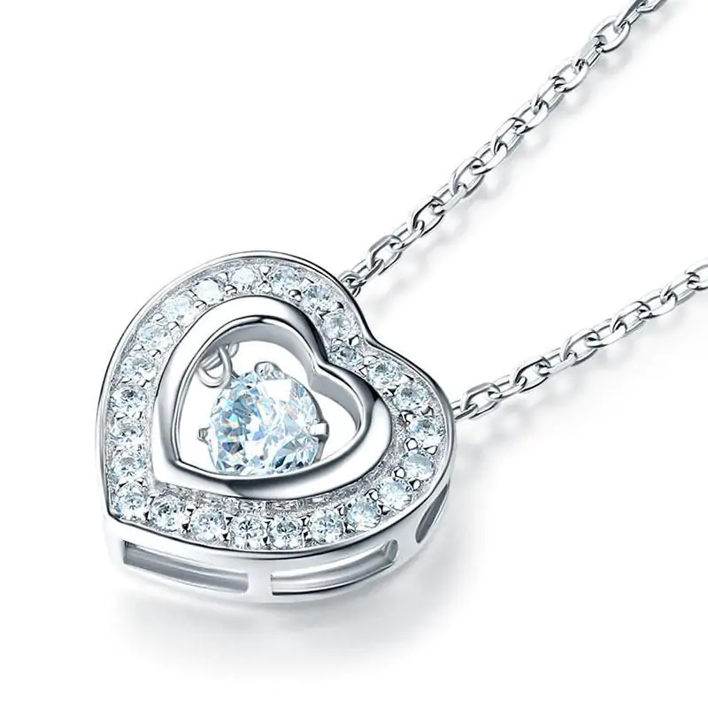 Dancing Stone Heart Pendant Necklace - Image 2