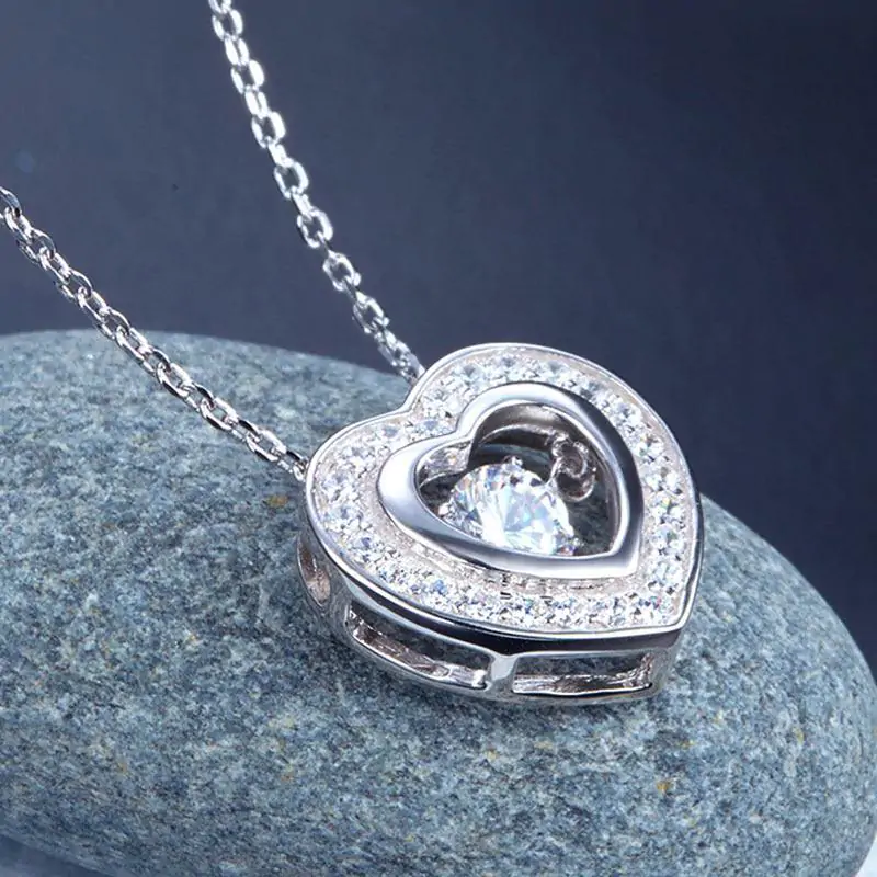 Dancing Stone Heart Pendant Necklace - Image 5