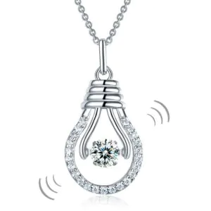 Dancing Stone Bulb Pendant Necklace