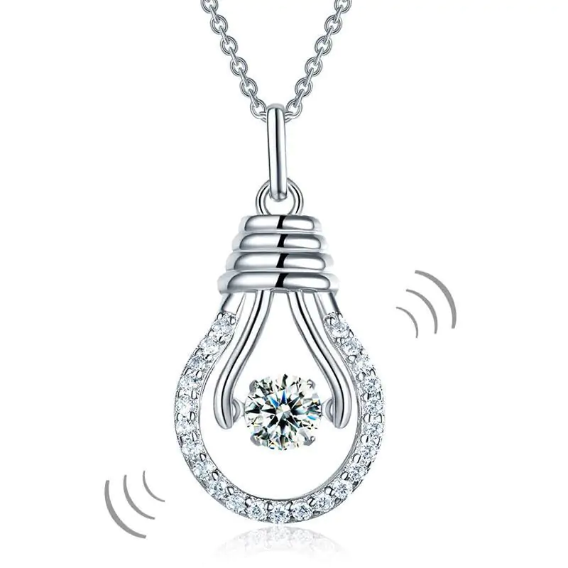 Dancing Stone Bulb Pendant Necklace