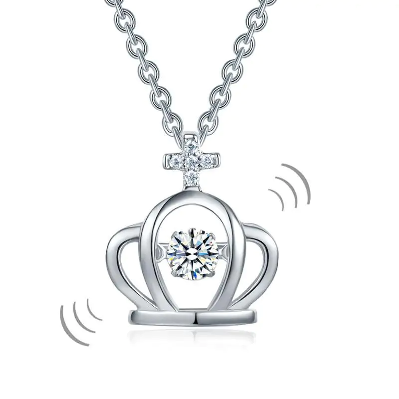 Kids Crown Dancing Stone Pendant Necklace - Image 6