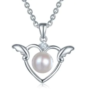 Kids Angel Heart Pendant Necklace