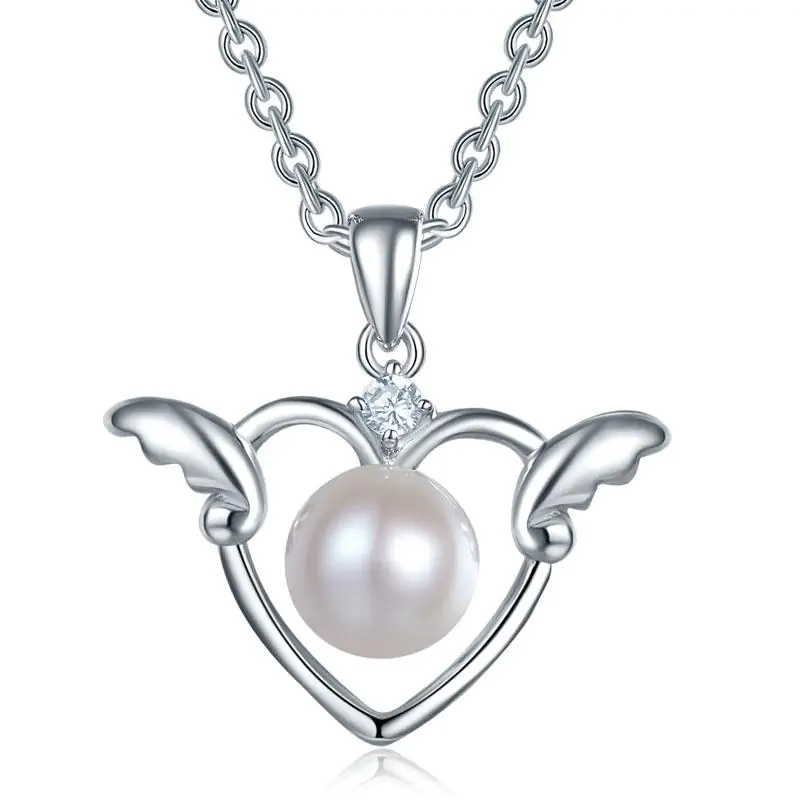 Kids Angel Heart Pendant Necklace