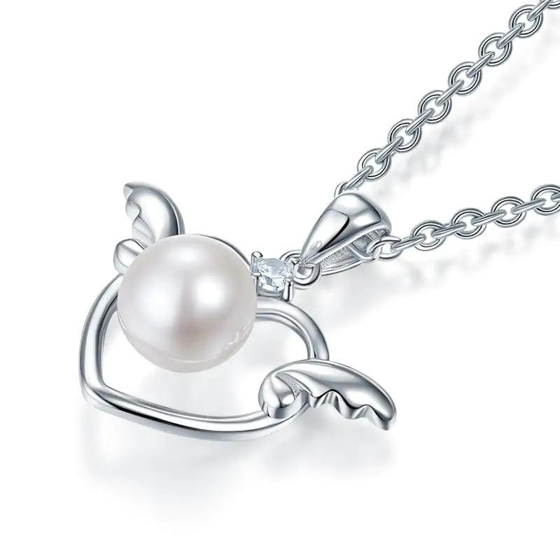Kids Angel Heart Pendant Necklace - Image 2