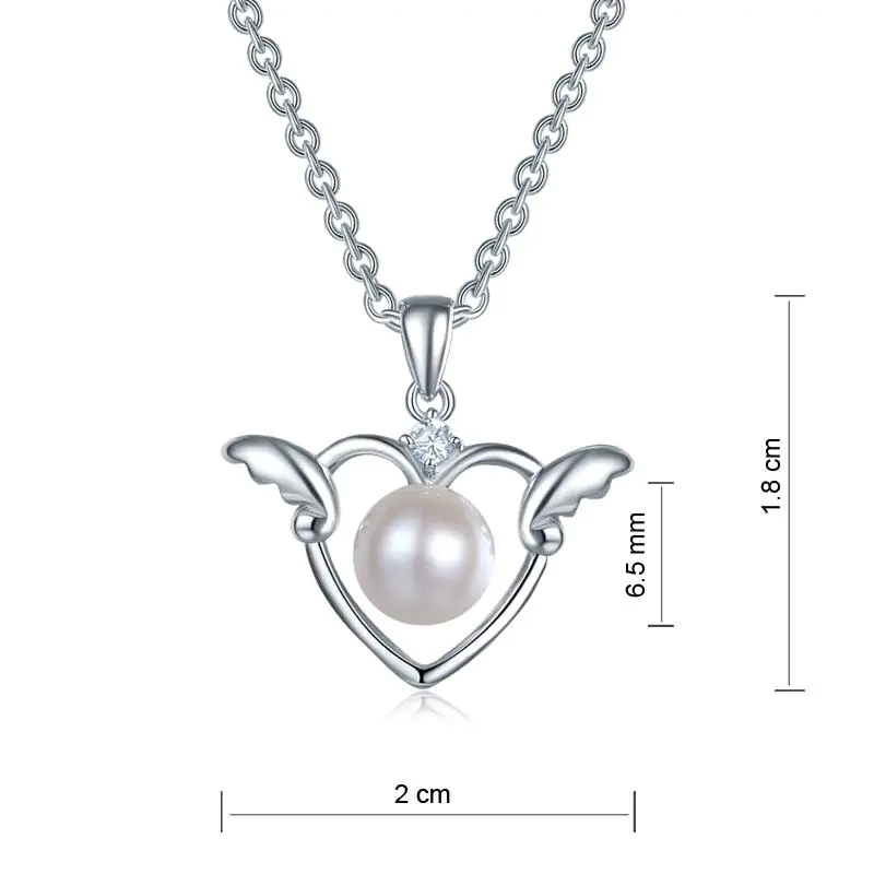 Kids Angel Heart Pendant Necklace - Image 4