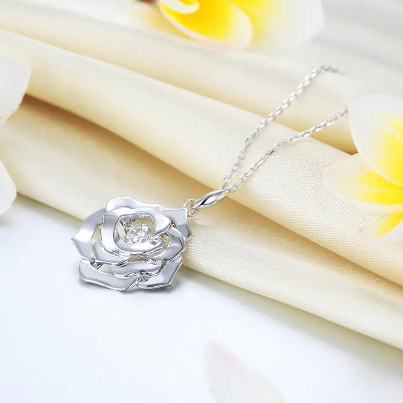 Rose Dancing Stone Pendant Necklace - Image 6