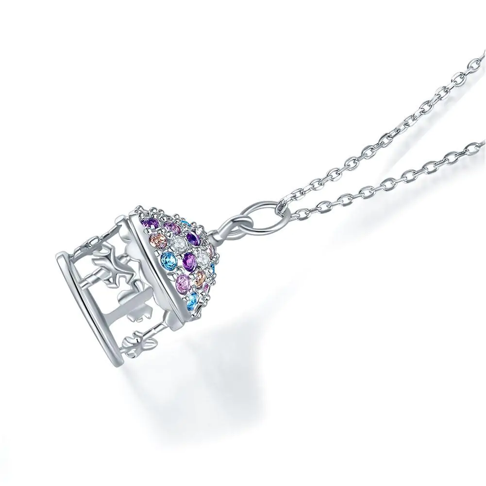 Multi-Color Merry-Go-Round Pendant Necklace - Image 3