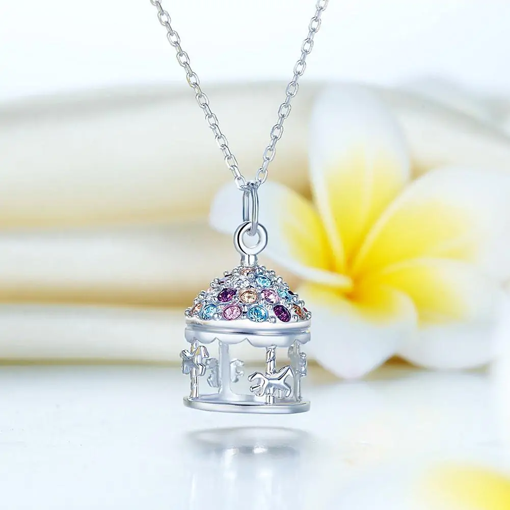 Multi-Color Merry-Go-Round Pendant Necklace - Image 4