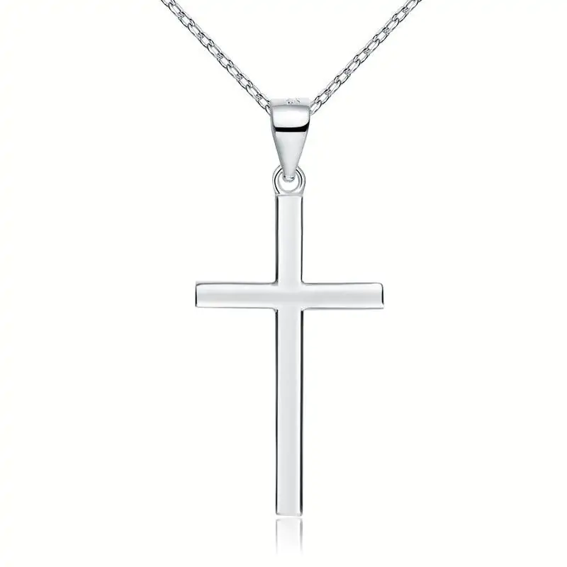 Cross Pendant Necklace Solid