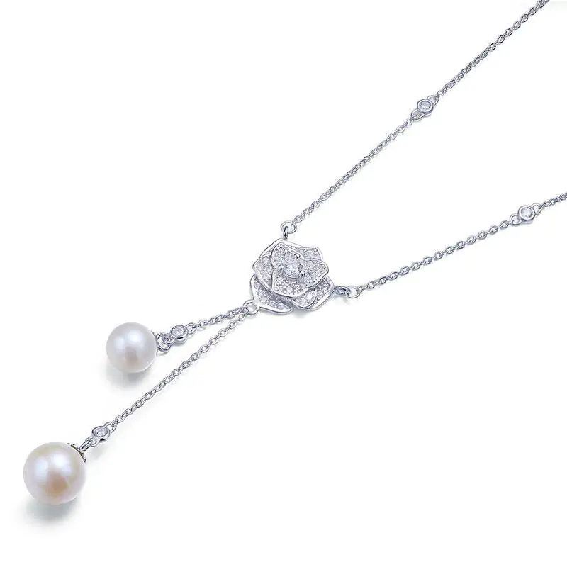 Rose Fresh Water Pearls Necklace - Image 2