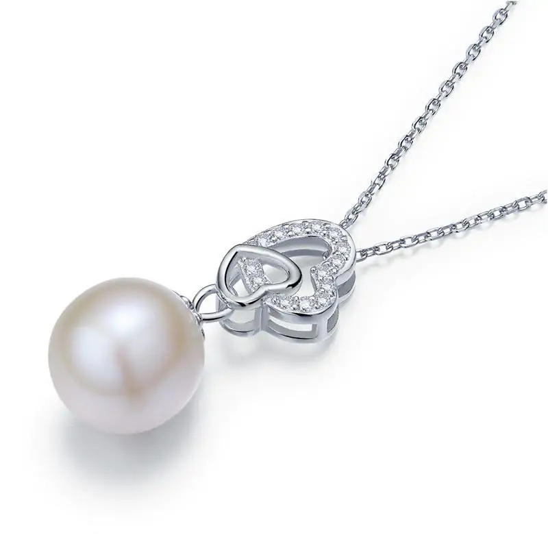 Fresh Water Pearl Heart Necklace - Image 2