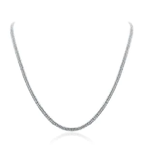 Men's Solid Silver Necklace 990 Pure Silver Cuban Link Chain