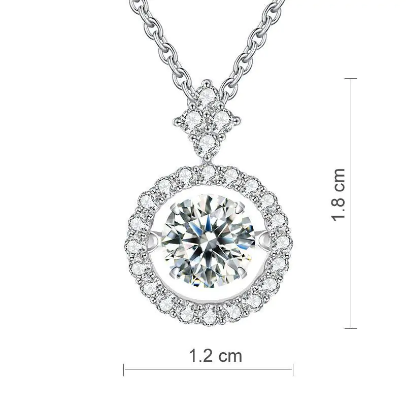1 Carat Moissanite Diamond Dancing Stone Necklace - Image 6