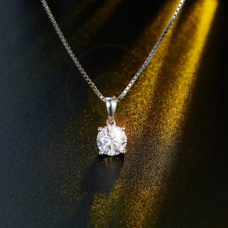 1 Carat Moissanite Diamond Pendant Necklace - Image 3