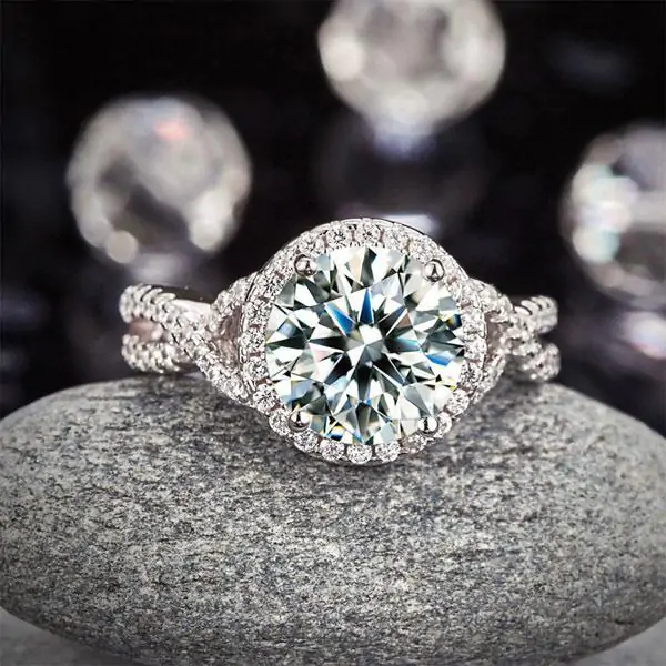 3 Carat Created Diamond Promise Ring - Image 5
