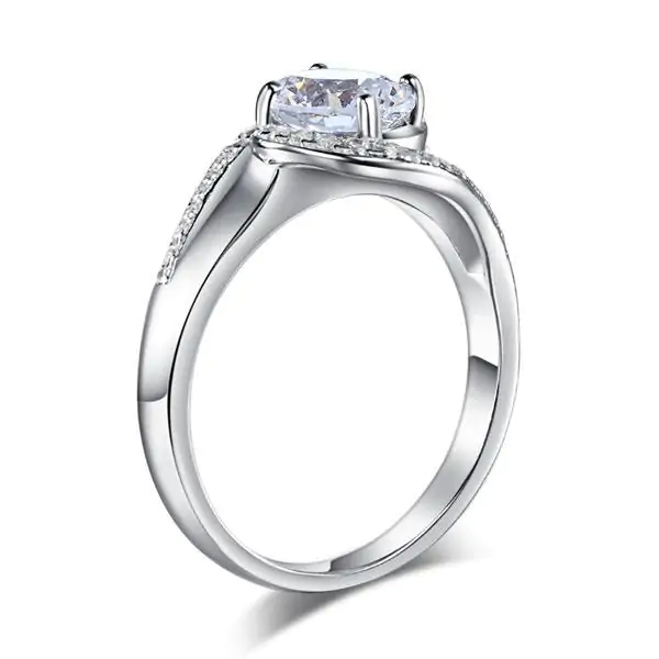 Twist Curl 1.25 Ct Created Diamond Ring - Image 4