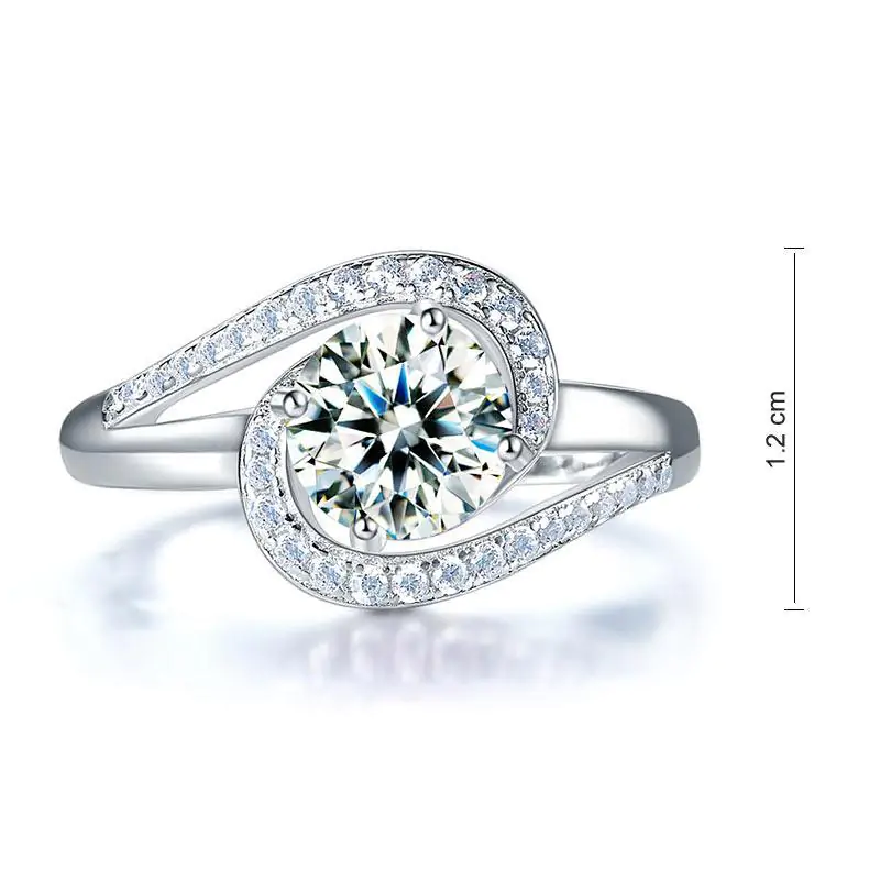 Twist Curl 1.25 Ct Created Diamond Ring - Image 5
