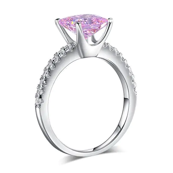 1.5 Ct Pink Created Diamond Ring - Image 2