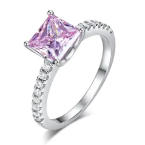 1.5 Ct Pink Created Diamond Ring