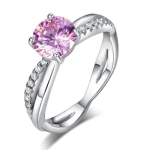 1.25 Ct Pink Created Diamond Ring