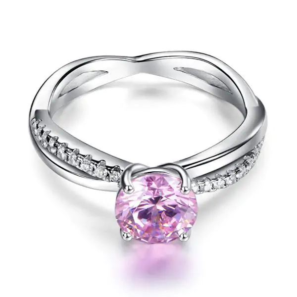 1.25 Ct Pink Created Diamond Ring - Image 2