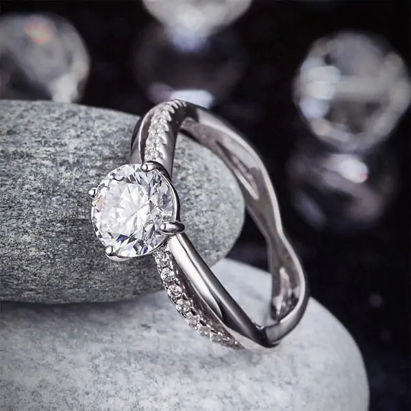 1.25 Ct Created Diamond Promise Ring - Image 5