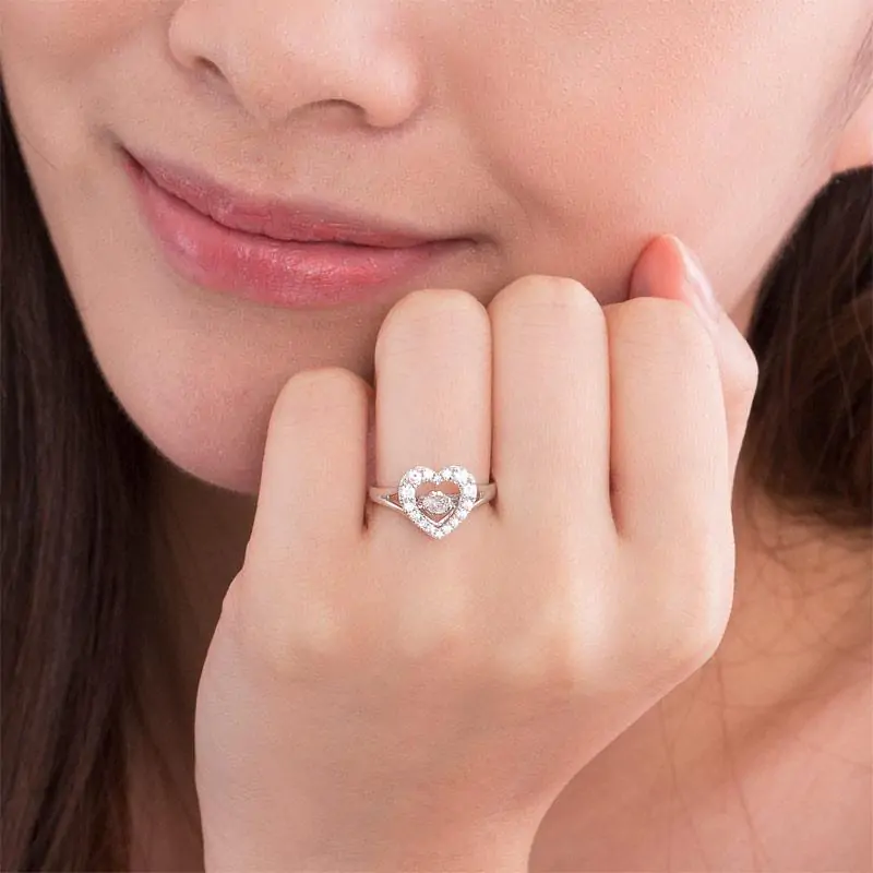 Dancing Stone Heart Ring - Image 8