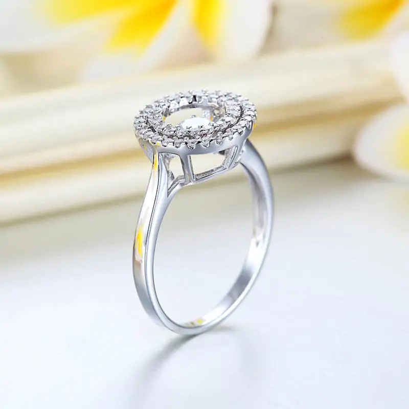 Dancing Stone Double Halo Ring - Image 9