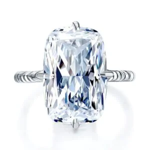 Solid 925 Sterling Silver Ring Solitaire 8.5 Carat