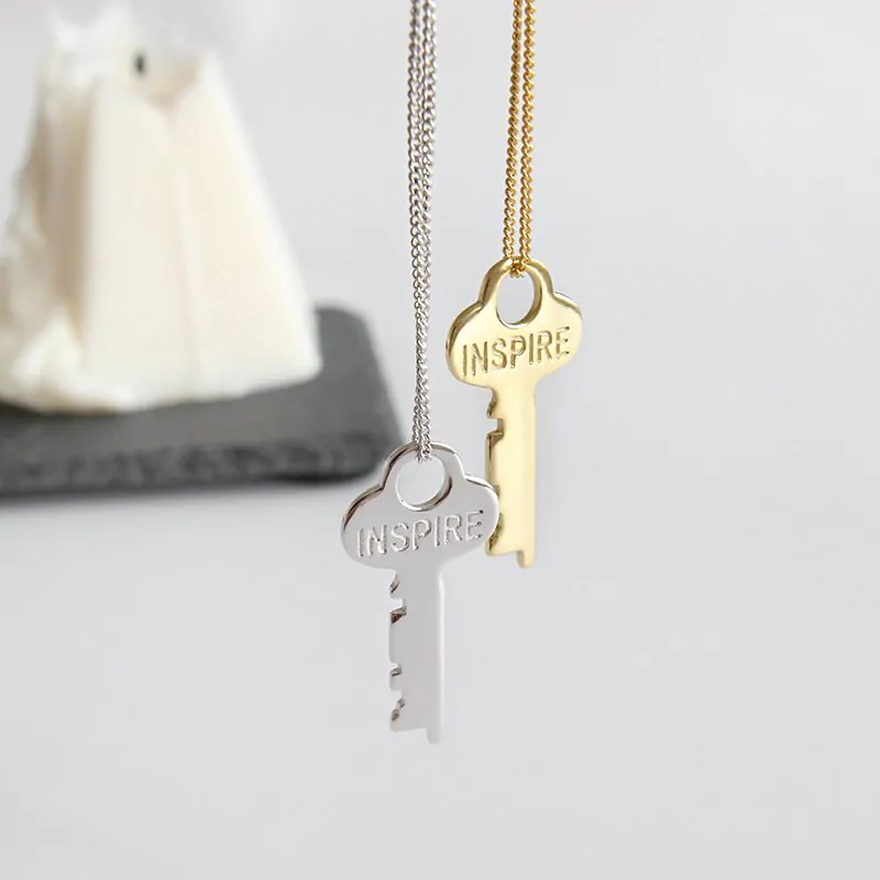 INSPIRE Letter Key 925 Sterling Silver Necklace - Image 7