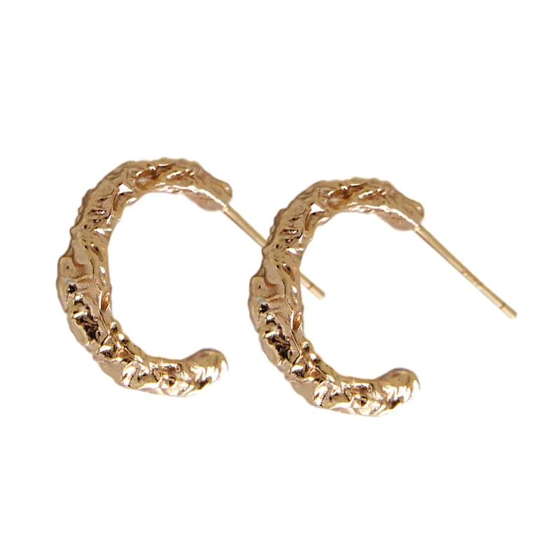 Lady Semicircle 925 Sterling Silver Hoop Earrings