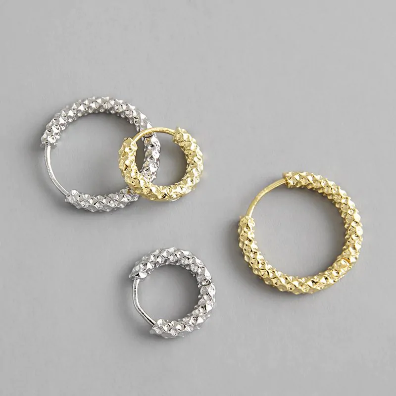 Circle 925 Sterling Silver Hoop Earrings - Image 2