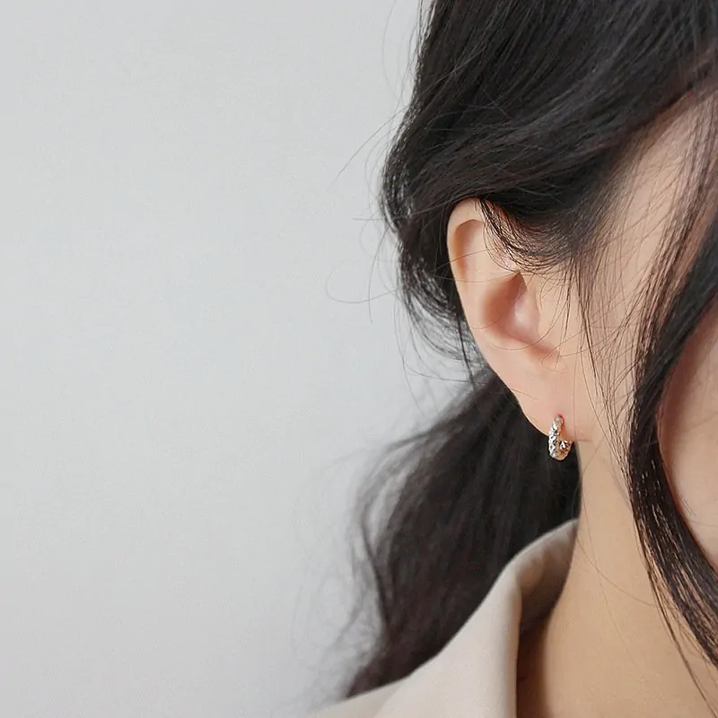 Circle 925 Sterling Silver Hoop Earrings - Image 4
