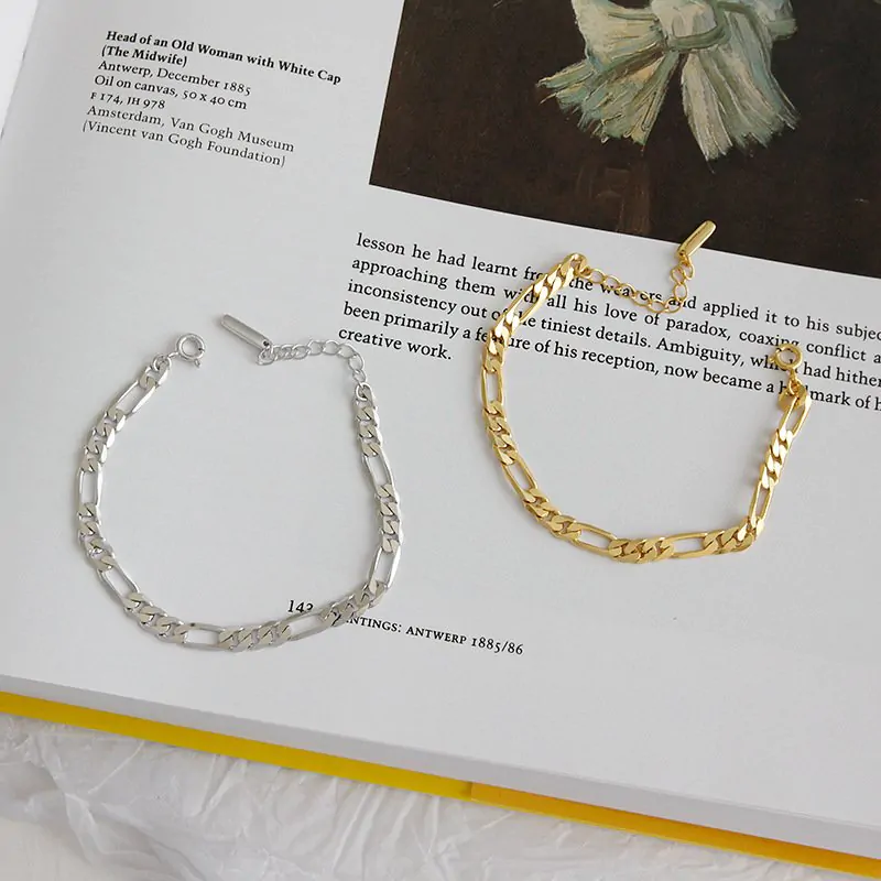 Classic Hollow Chain 925 Sterling Silver Bracelet - Image 2