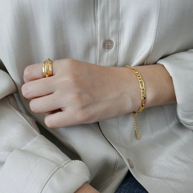 Classic Hollow Chain 925 Sterling Silver Bracelet - Image 3