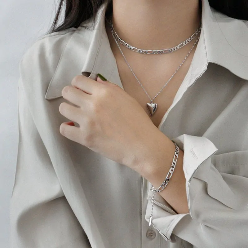 Classic Hollow Chain 925 Sterling Silver Bracelet - Image 4