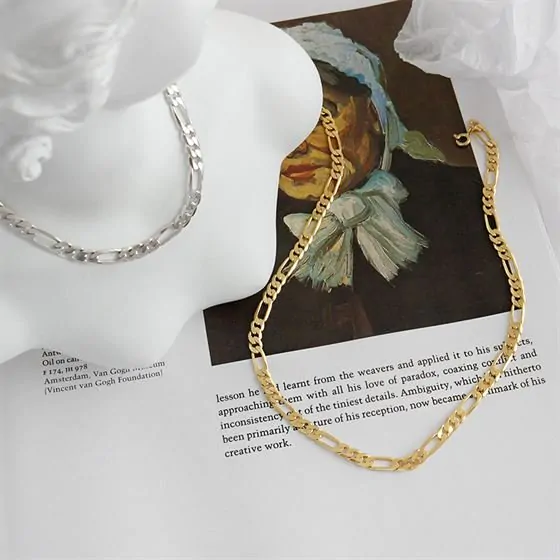 Hollow Chain Choker 925 Sterling Silver Necklace - Image 3
