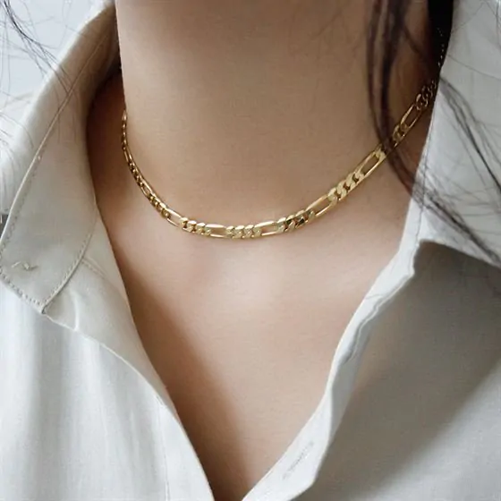 Hollow Chain Choker 925 Sterling Silver Necklace - Image 5
