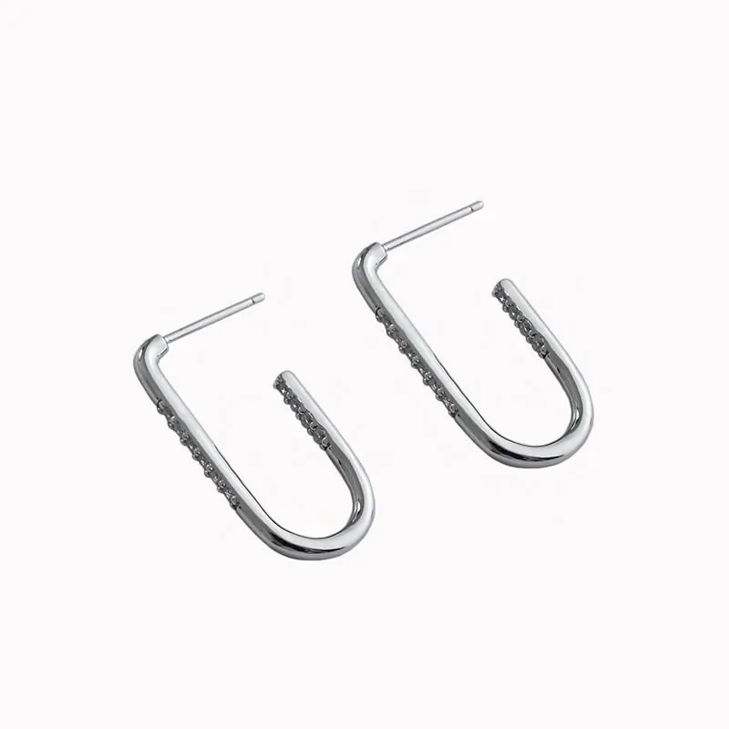 CZ Shape 925 Sterling Silver Dangling Earrings