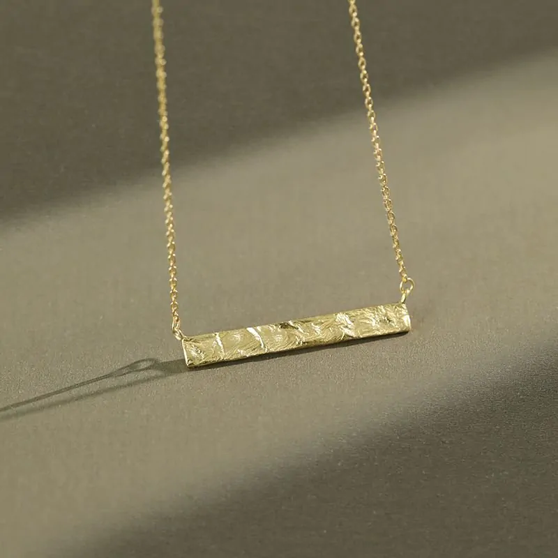 Geometric Rectangle Tag 925 Sterling Silver Necklace - Image 4