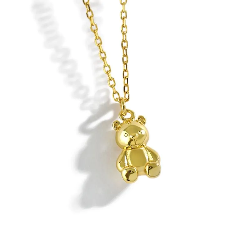 Mini Bear Animal 925 Sterling Silver Necklace - Image 3
