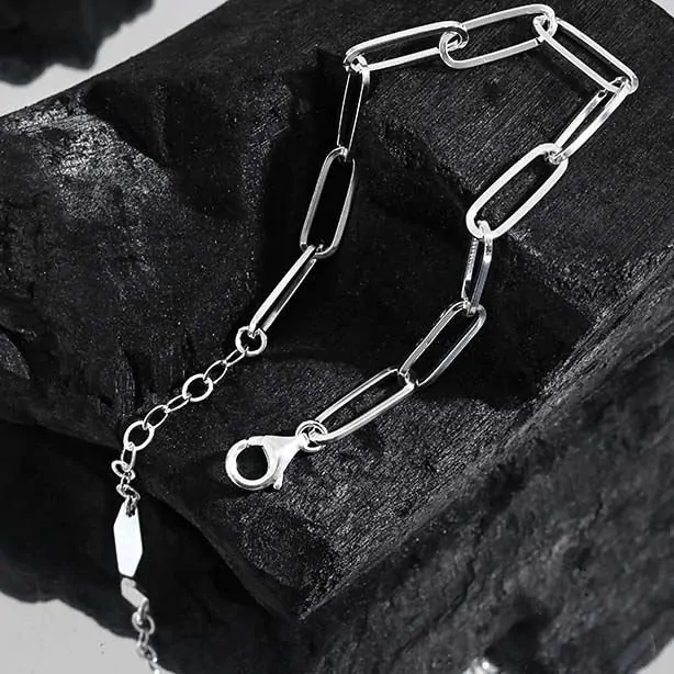 Hollow Chain 925 Sterling Silver Bracelet - Image 2