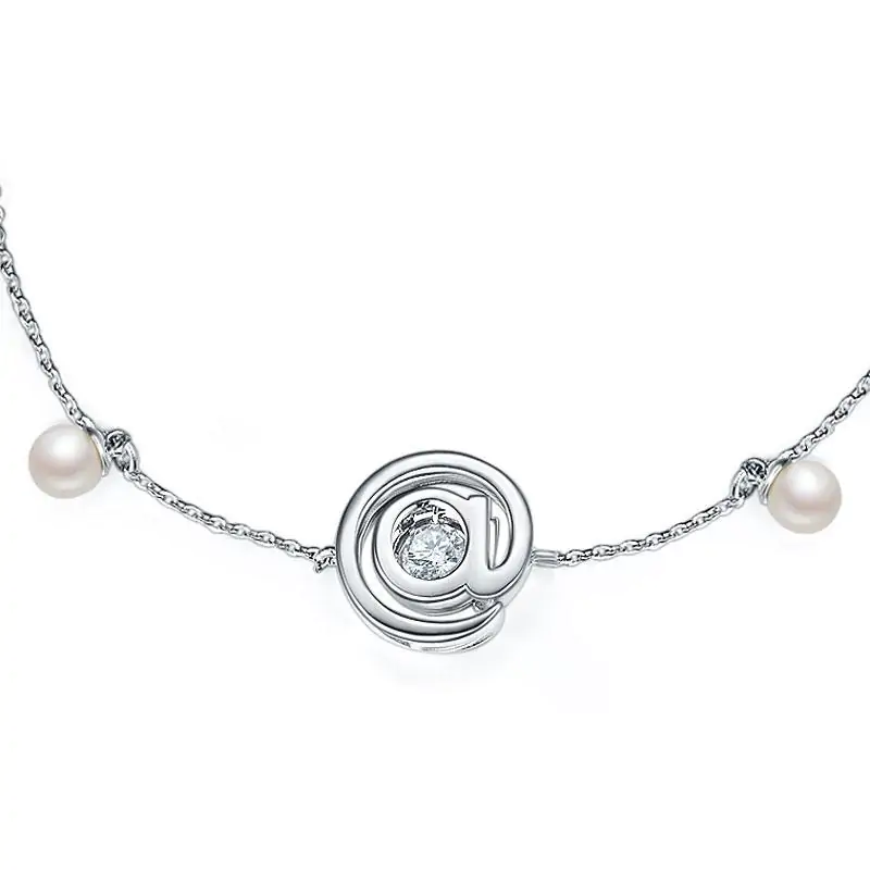 Moissanite Diamond Fresh Water Pearls Dancing Stone Bracelet - Image 2