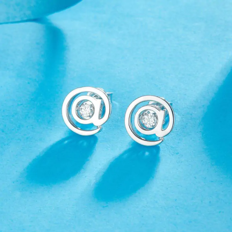 Stud Moissanite Diamond Dancing Stone Earring - Image 2