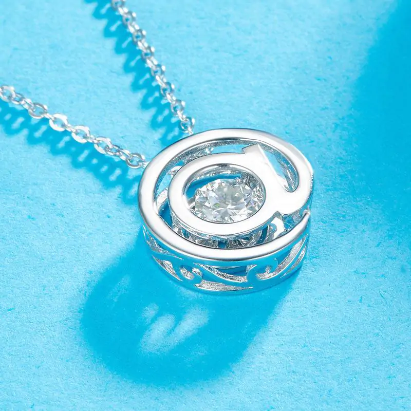 Pendant Moissanite Diamond Dancing Stone Necklace - Image 3